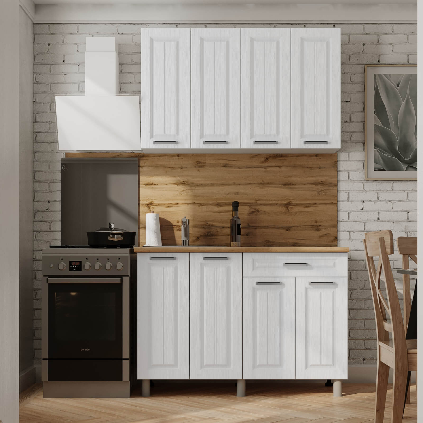 "Луксор Готовое решение" 1,2 м белый/клен белый/клен белый