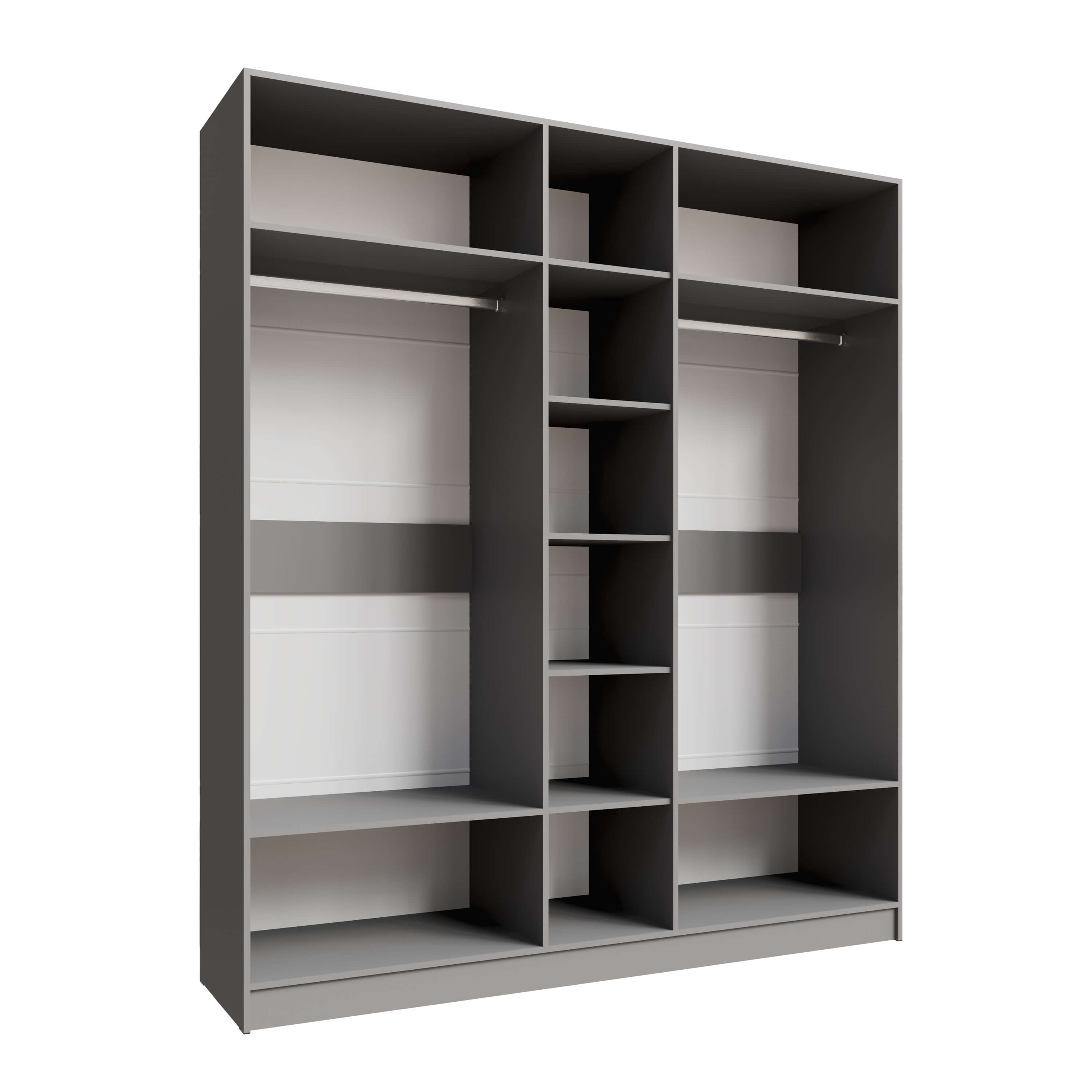 Шкаф Мадрид (2,0) без зеркала графит серый