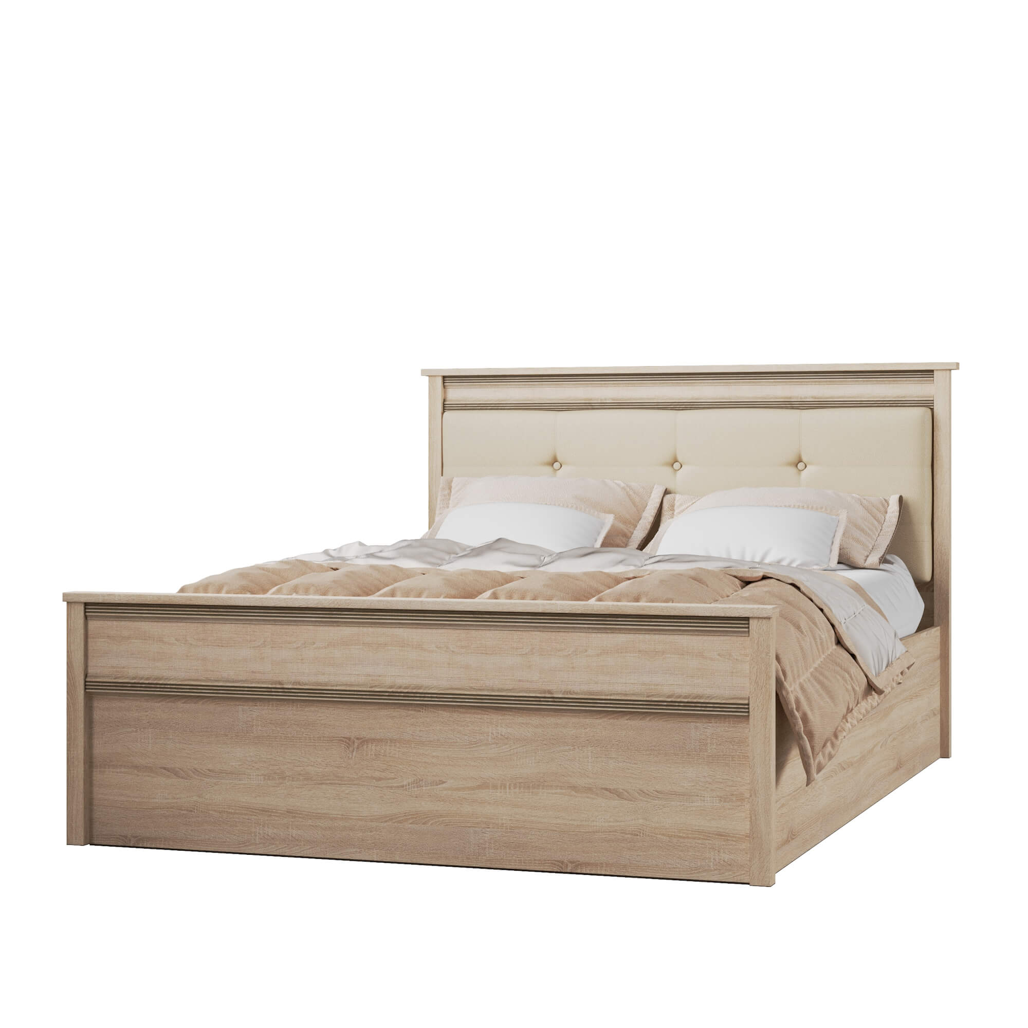 Спальня Ливорно Кровать ЛКР-1 (1,4) корпус дуб сонома