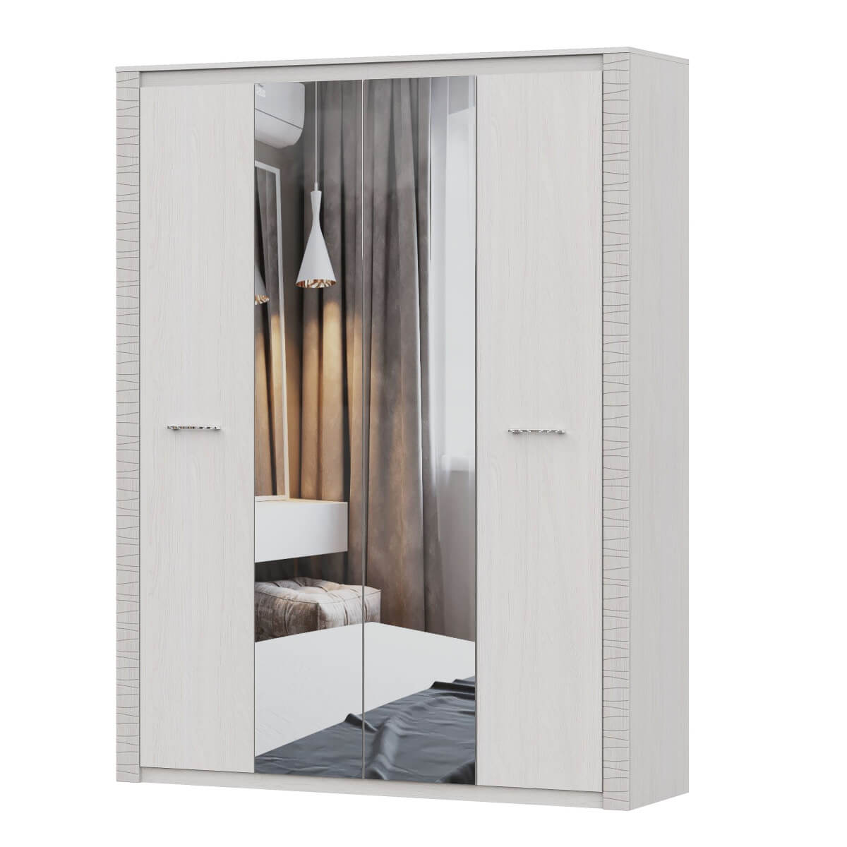 МС "Гамма 20" Шкаф универсальный 4х ств Серия №4 Ясень анкор светлый / Сандал светлый