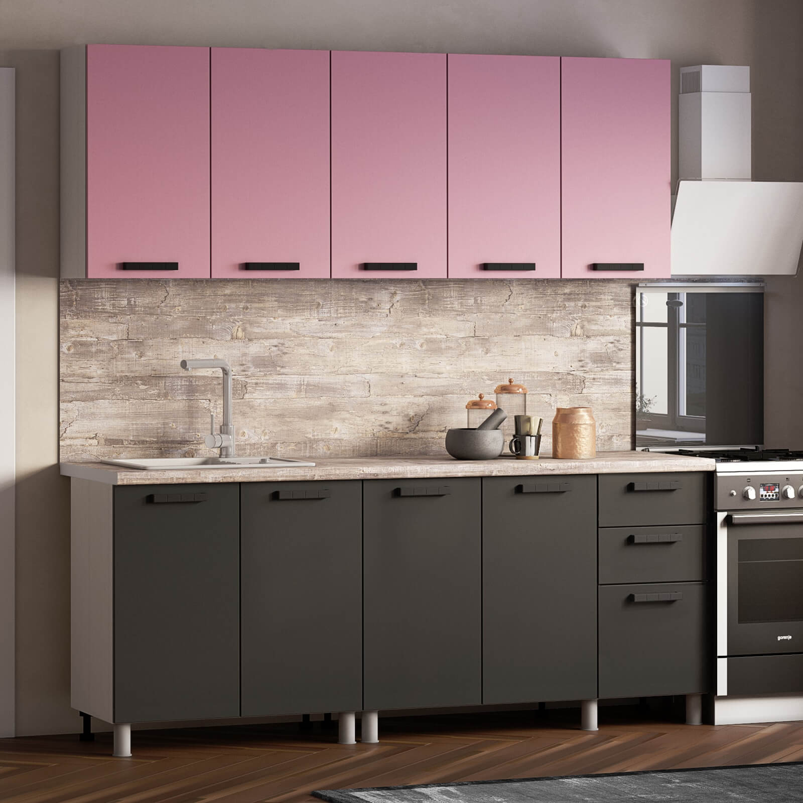 "Осло Готовое решение" 2,0 м белый/карбон сакура/карбон вулкан