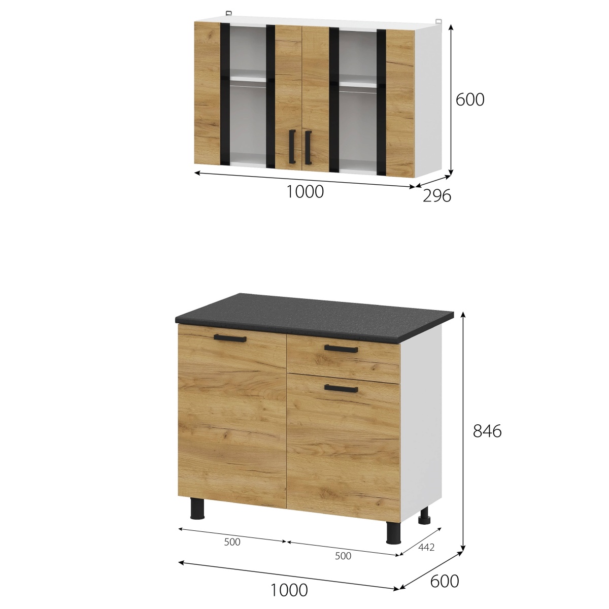 Кухня "Абрау" 1,0 м