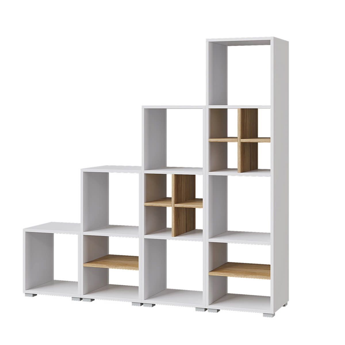 "Лайт" Стеллаж Бокс 3 (Белый - дуб золотой)