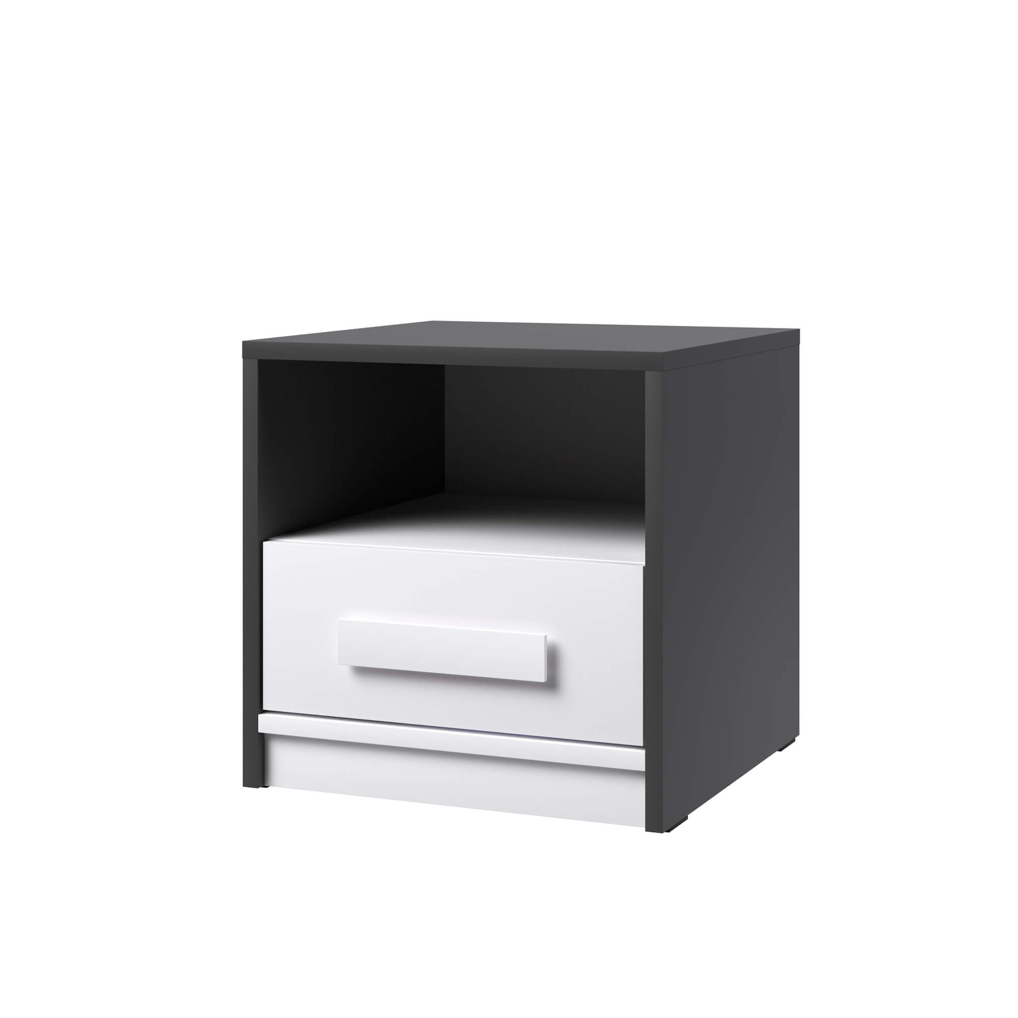 Спальня Кэнди Тумба КТ-1 графит/белый/белый