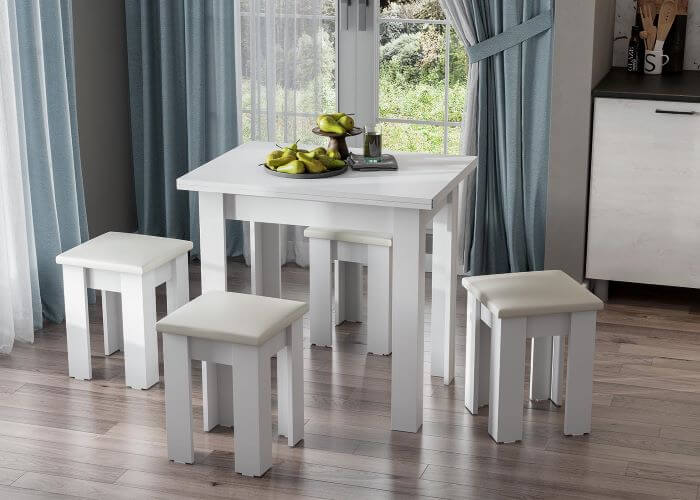 Стол обеденный "СО 3" (Раскладной) белый