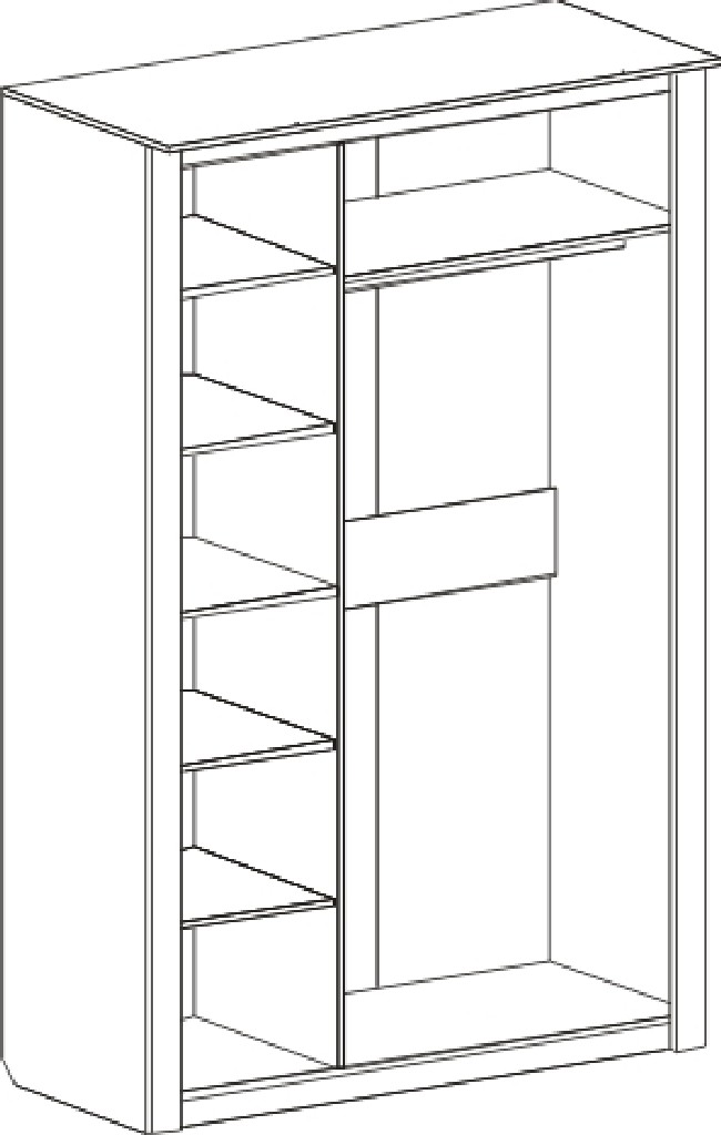 Шкаф 3-дверный "Элана" Бодега Белая