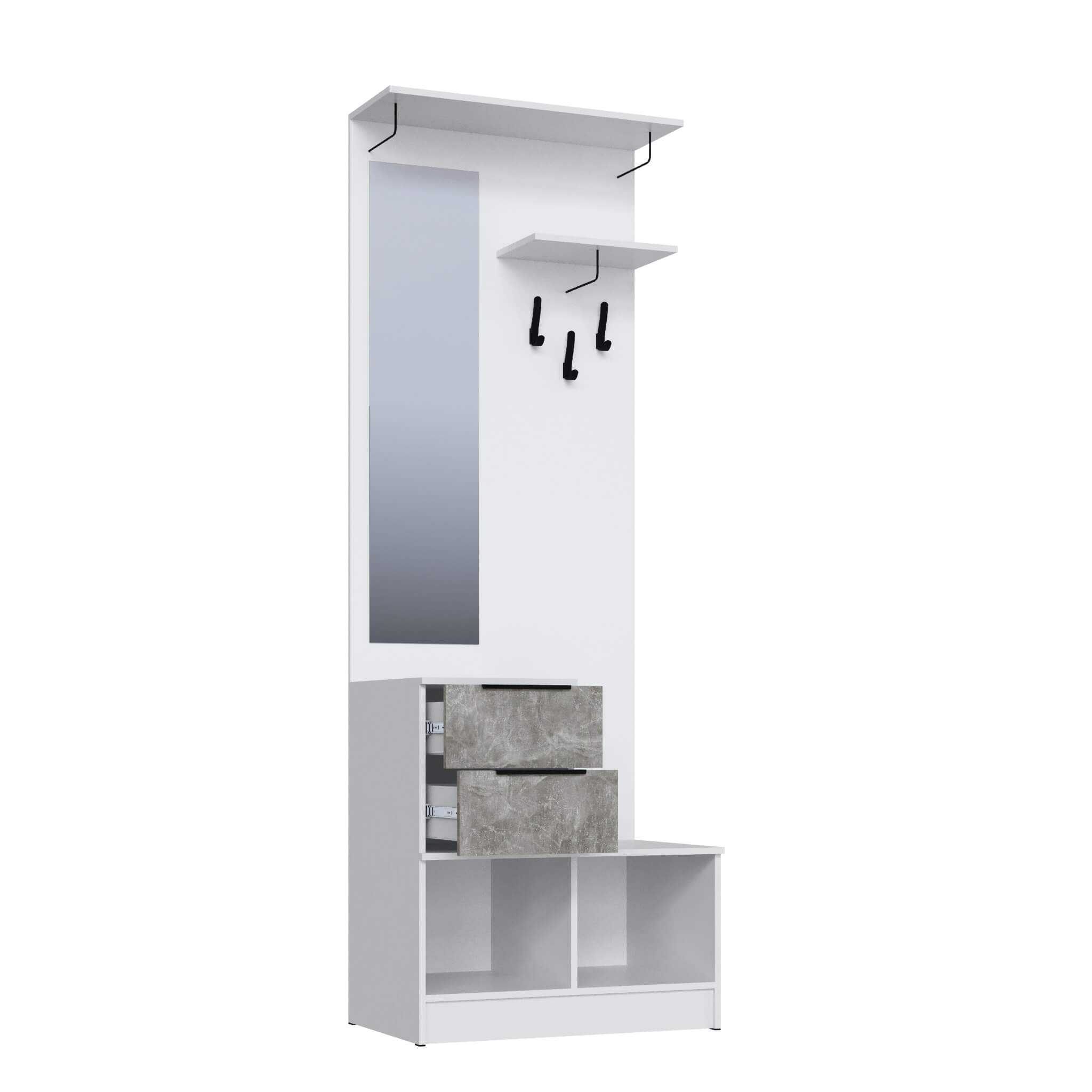 Прихожая Мадрид ЦС-2 (0,8) белый/ателье светлое