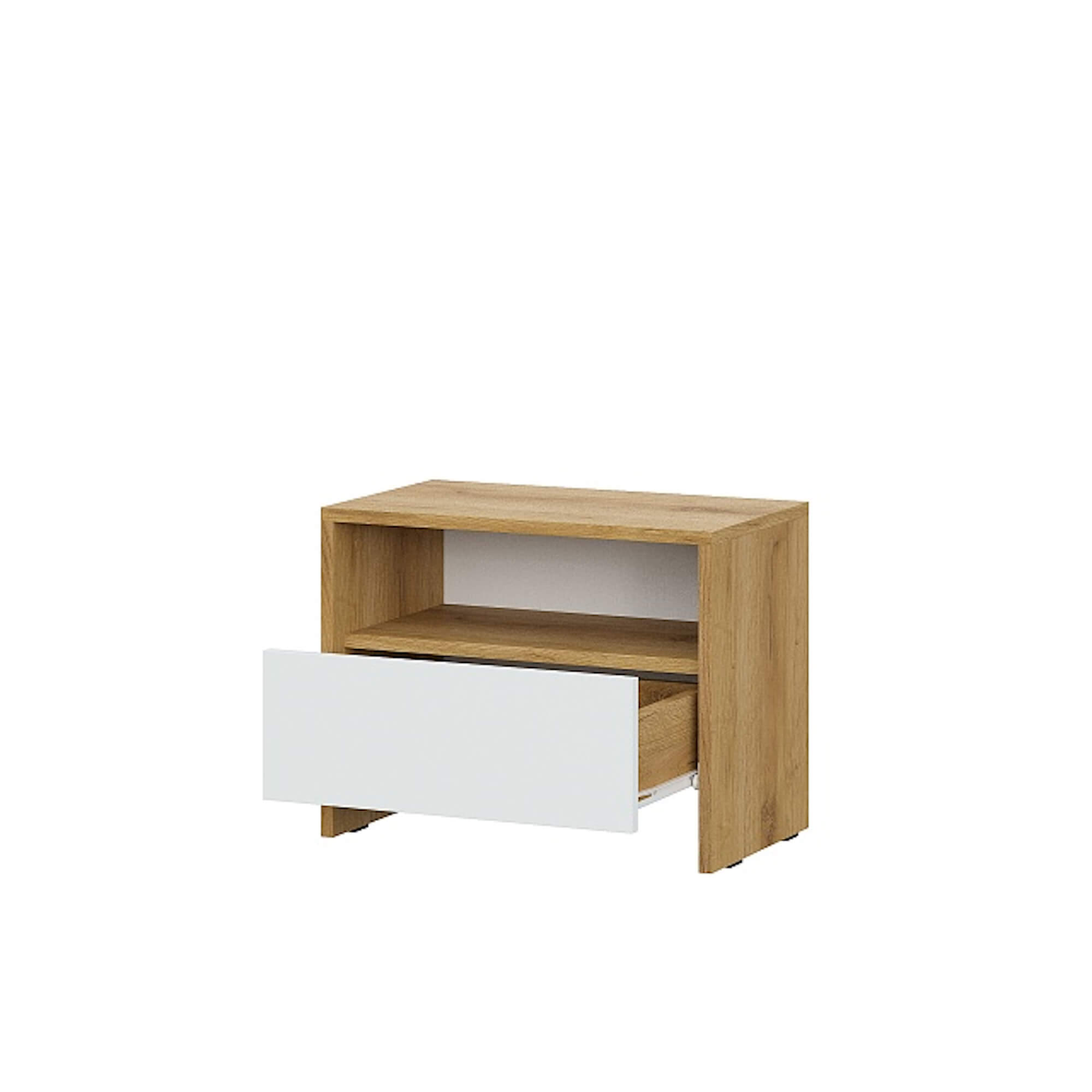 МС "Дольче" Тумба прикроватная Дуб Золотой/Белый