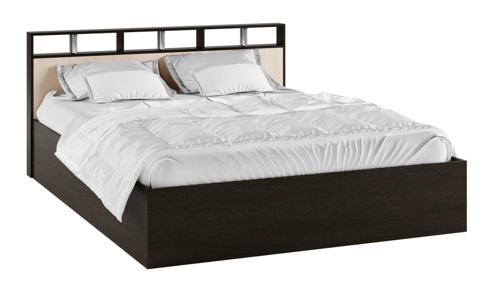 Кровать Ненси-2 (1,6) корпус венге/дуб молочный