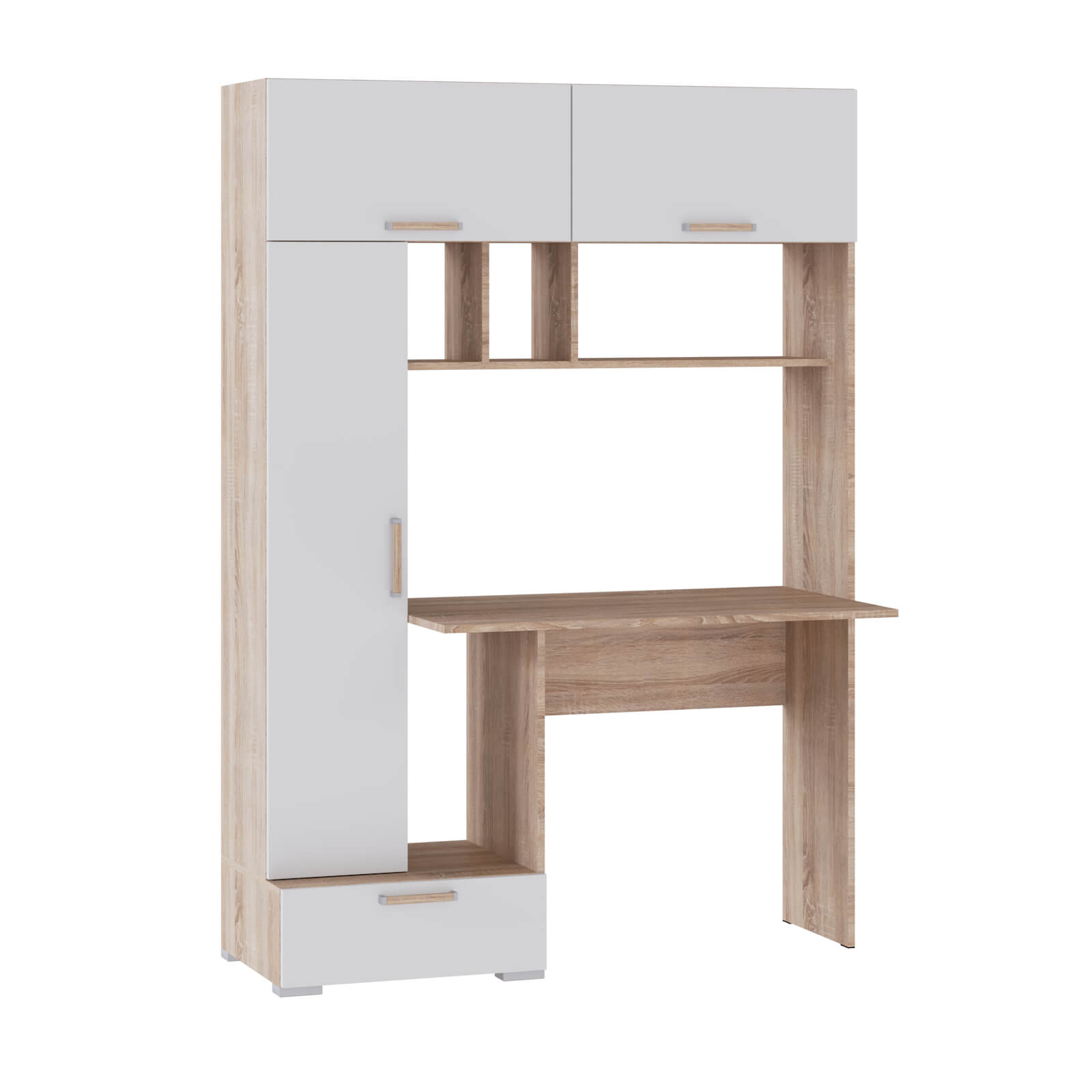 Компьютерный стол Квартет-11 дуб сонома/белый