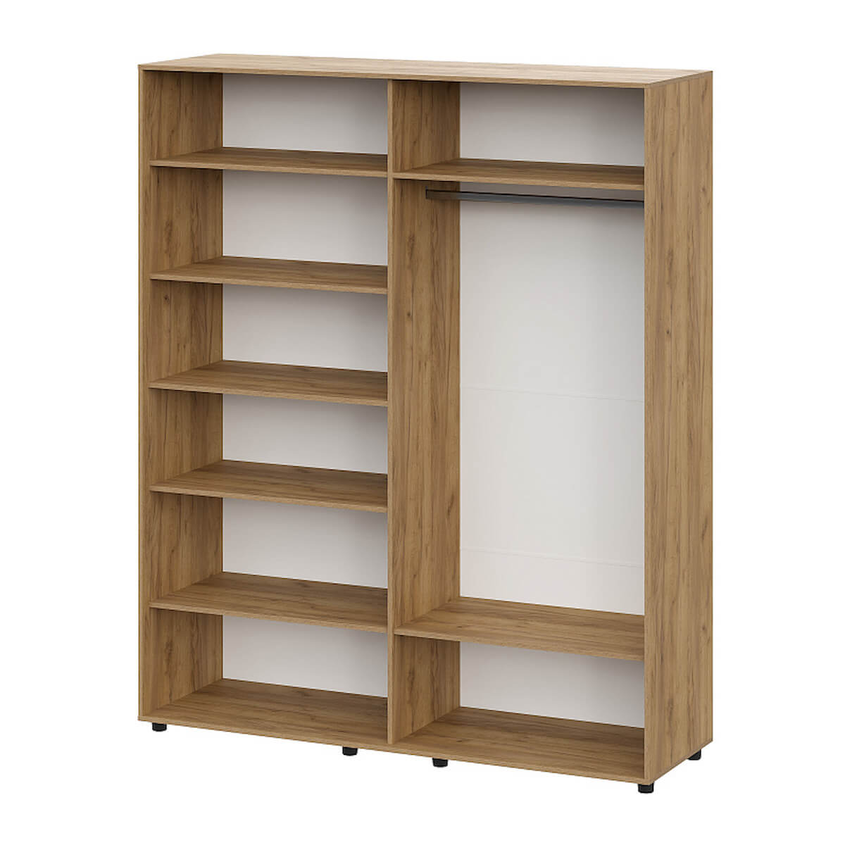 МС "Милан" Шкаф четырехстворчатый Дуб Золотой/Белый/Белый Матовый