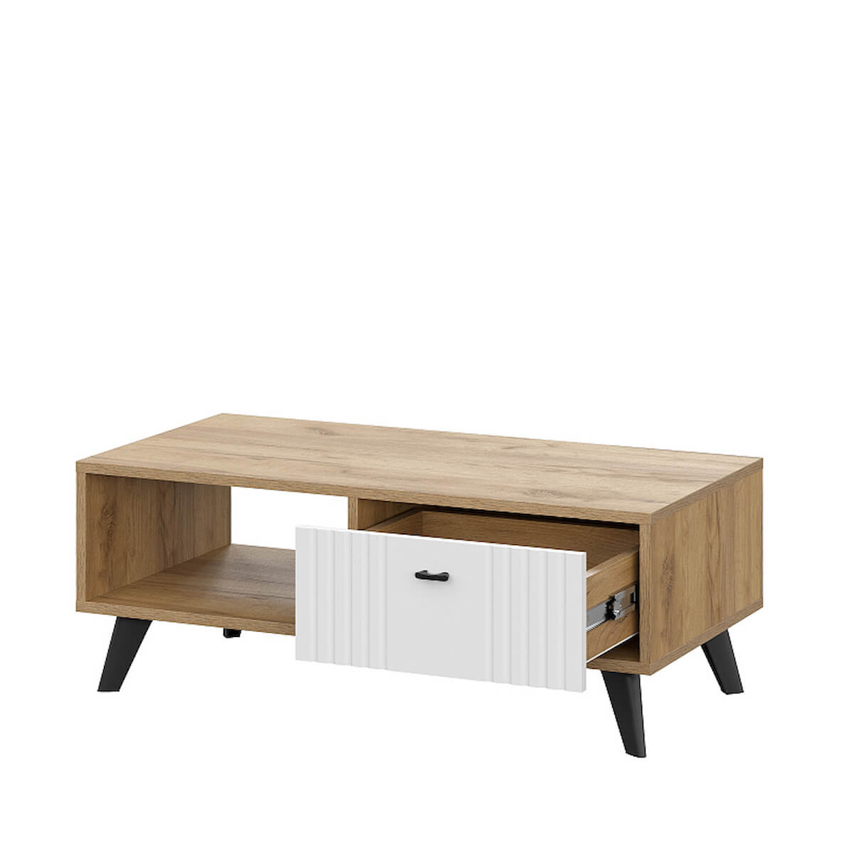 МС "Милан" Стол журнальный Дуб Золотой/Белый Матовый