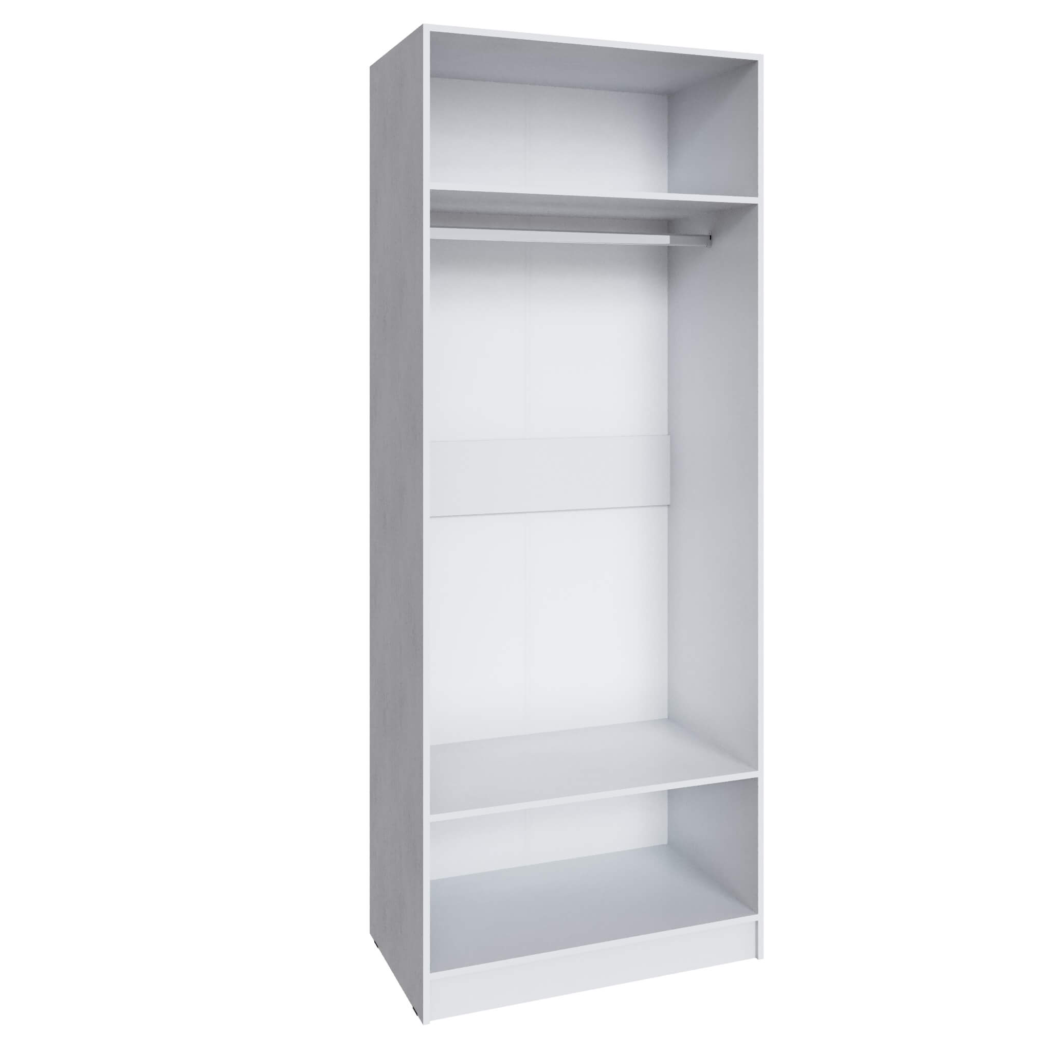 Шкаф Мадрид (0,9) с зеркалом белый