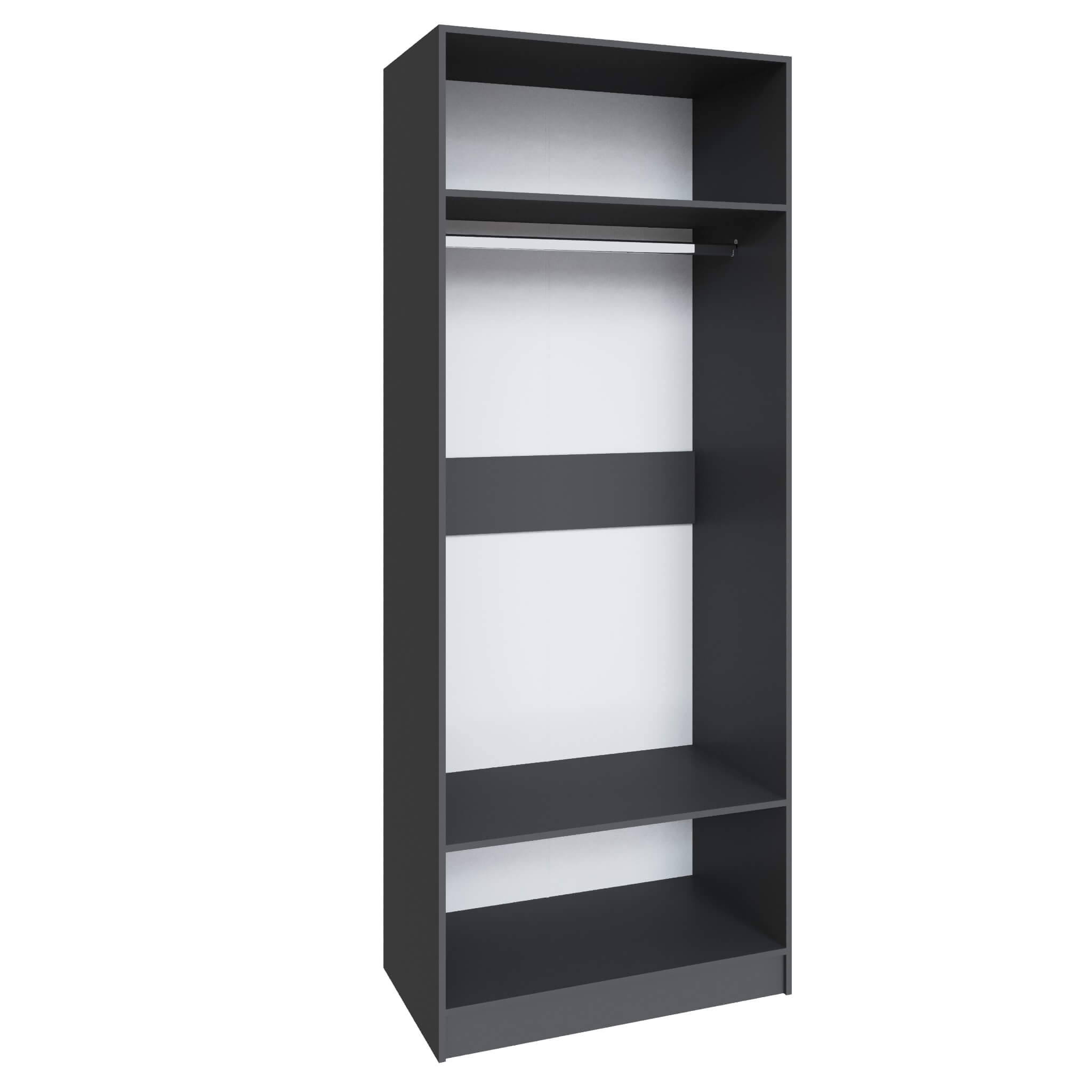 Шкаф Мадрид (0,9) без зеркала графит серый