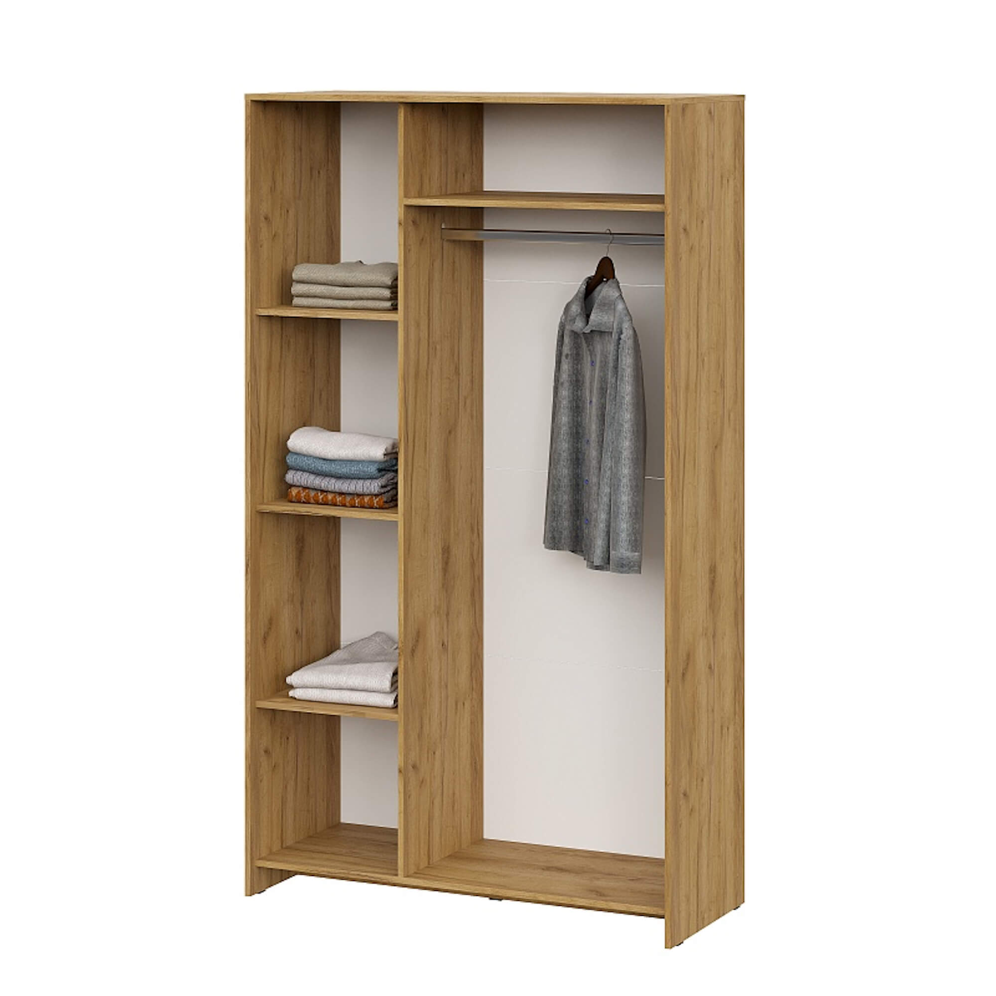 МС "Дольче" Шкаф трехстворчатый Дуб Золотой/Белый