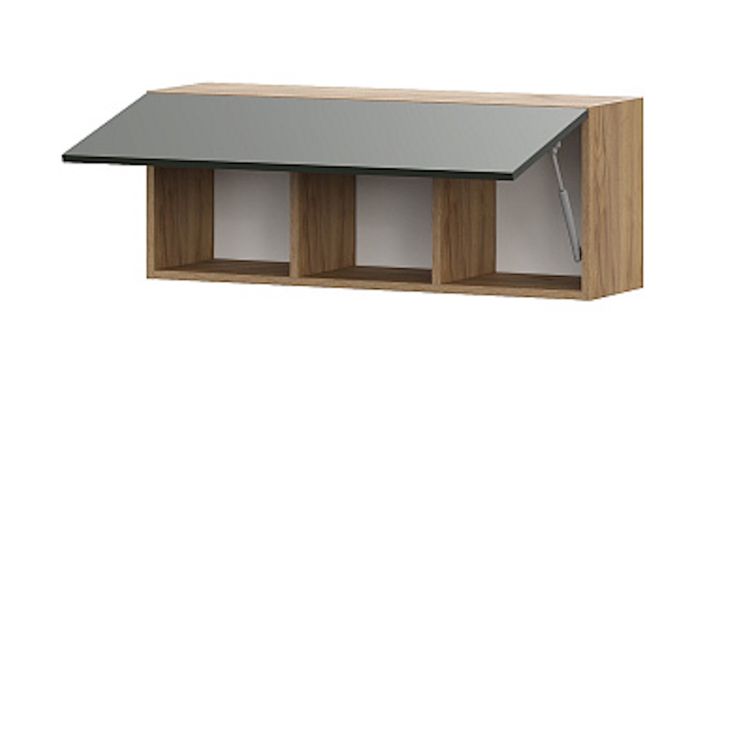 МС "Милан" Шкаф навесной Дуб Золотой/Олива Софт