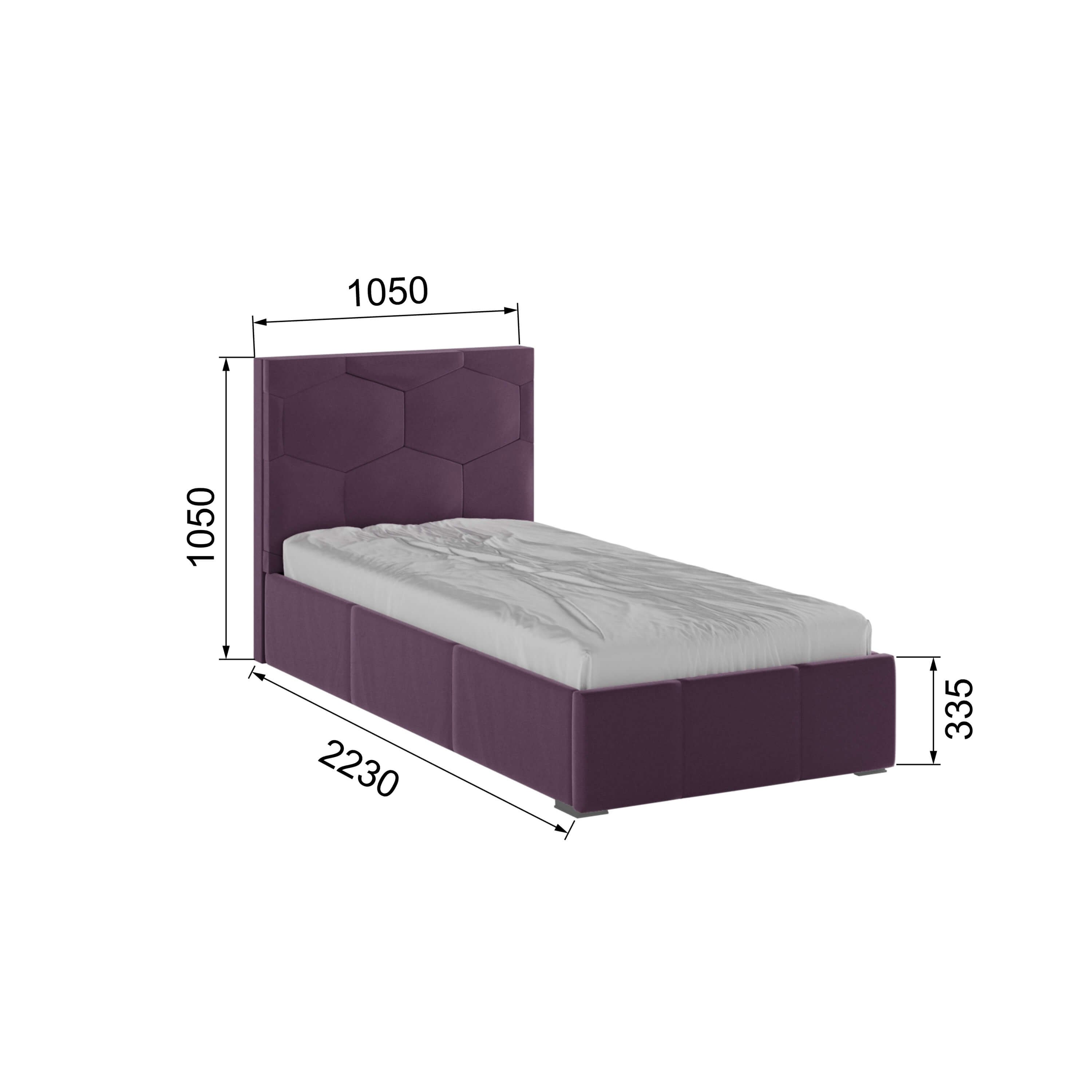 Корпус Манука интерьерной кровати (0,9м) винный