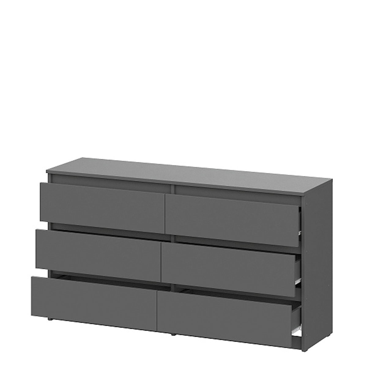 МС "Денвер" Комод с ящиками (1,38м) (серия 2) Графит серый