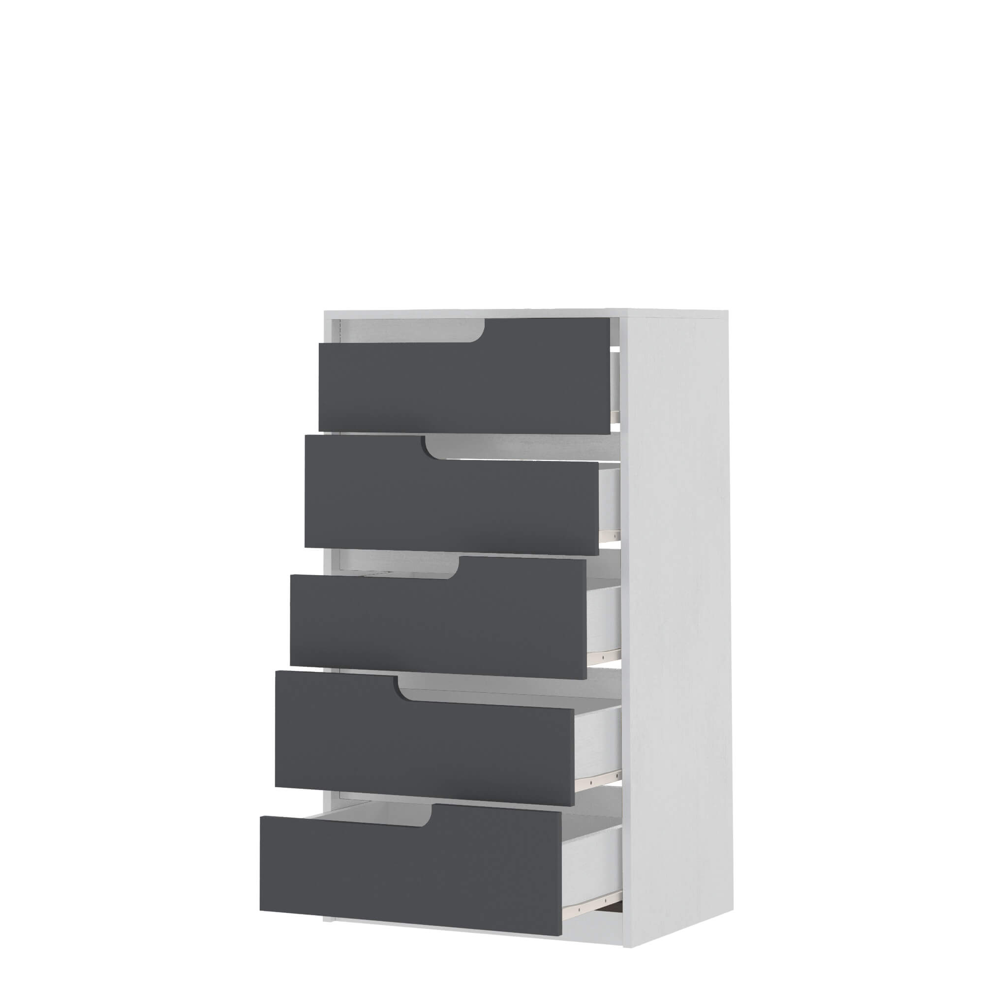 Спальня Гавана комод белый/серый графит