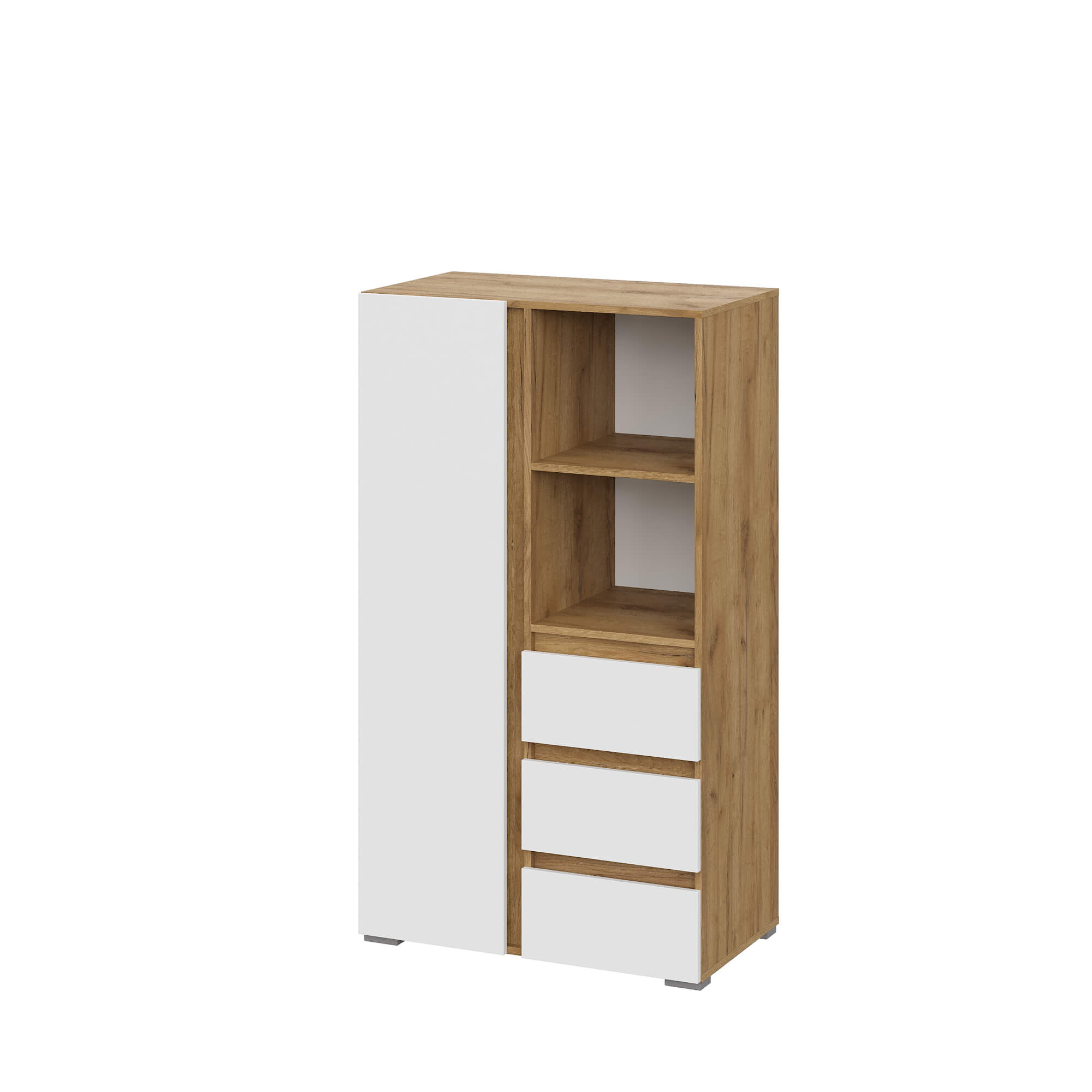 Люмо Шкаф ШК 03 дуб крафт золотой/белый