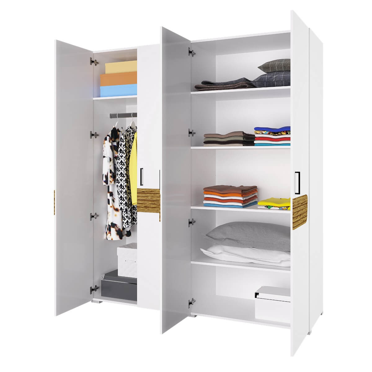 "Милана" Шкаф (Белый - сосна гранд)