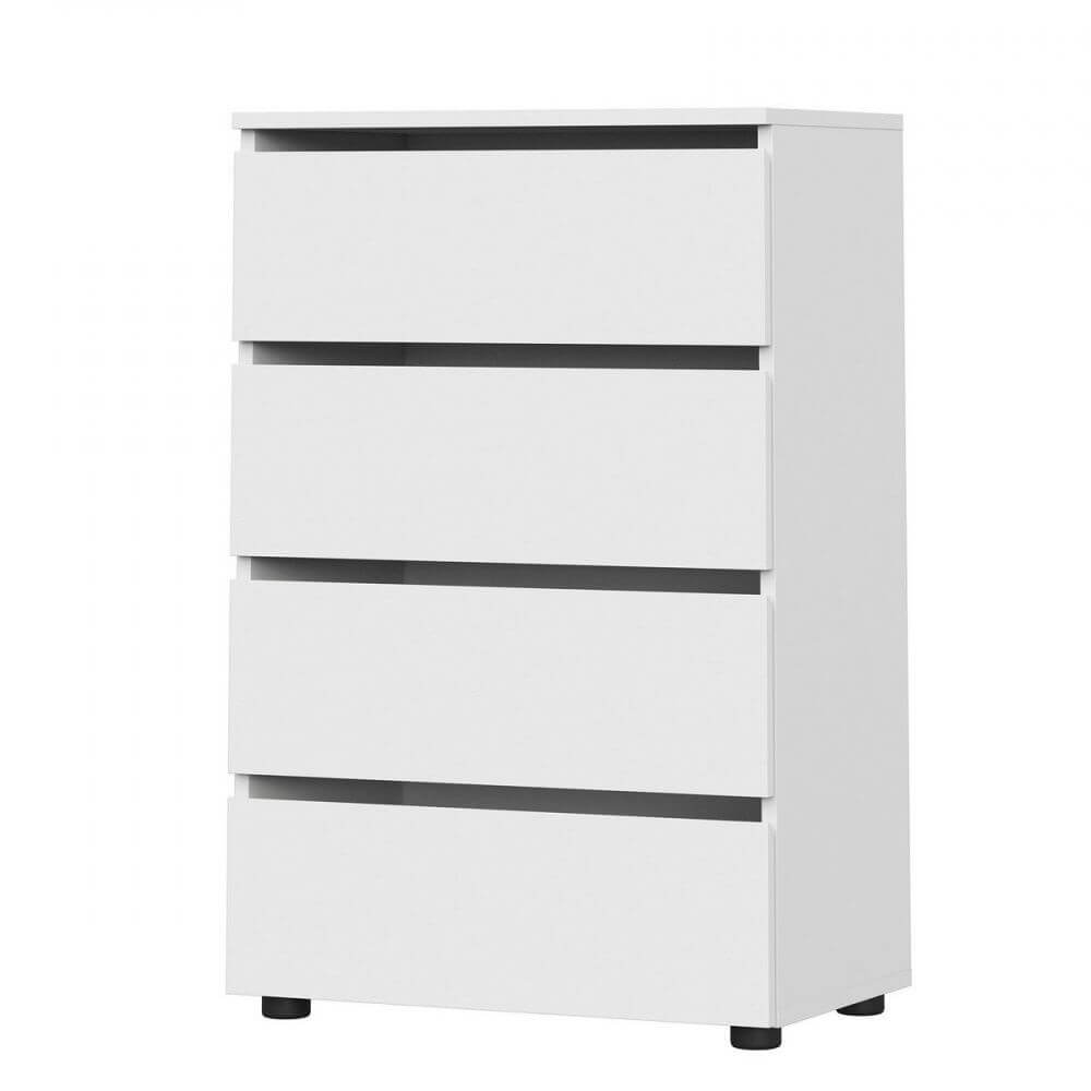 МС "Токио" Комод 4 ящика Белый текстурный / Белый текстурный