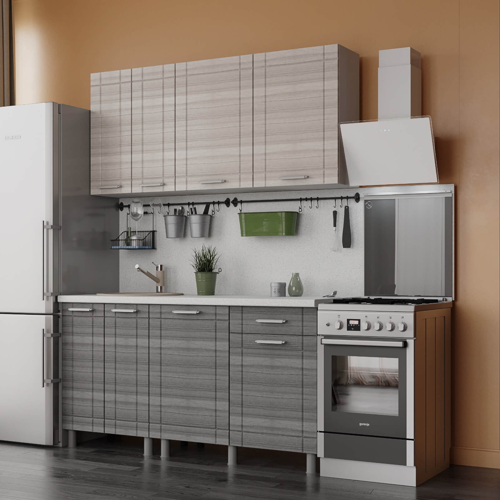 "Бомбей Готовое решение" 1,6 м белый/сандал белый/сандал серый