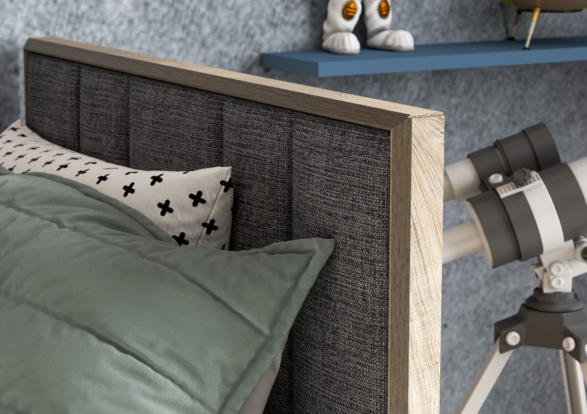 МС "Этна" Мягкое изголовье кр 0,9  (Светло-серый, ткань RICO 108)