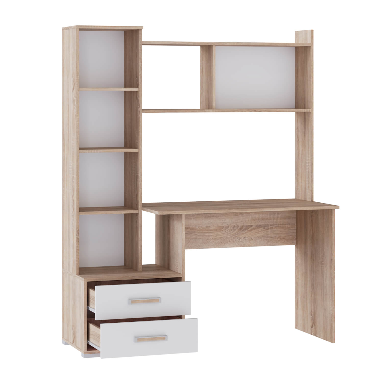 Компьютерный стол Квартет-9 дуб сонома/белый