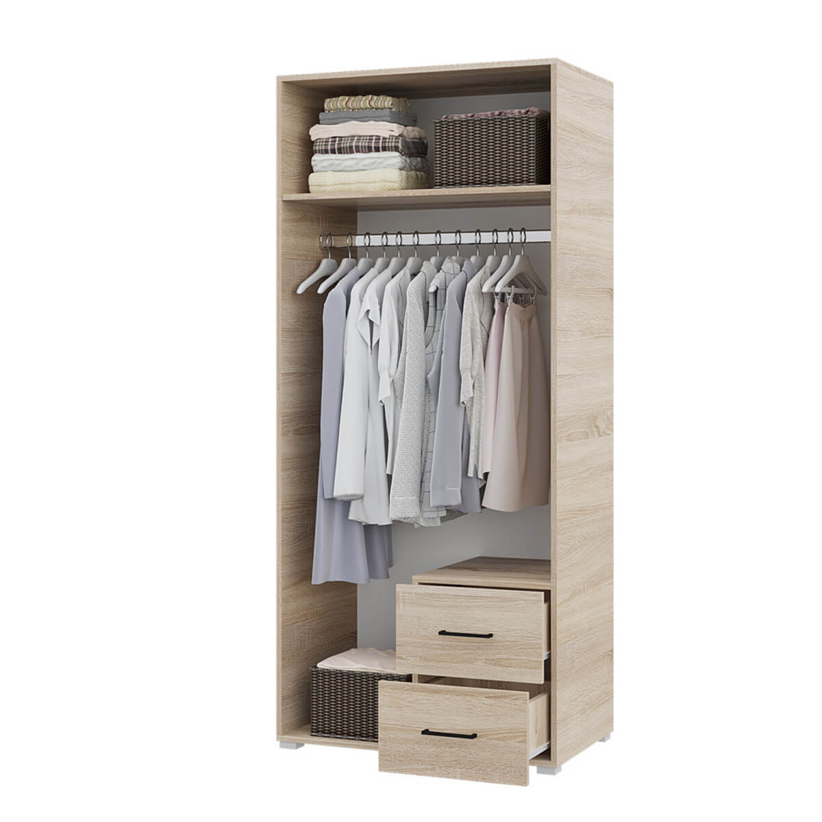 "Victor" Шкаф 2х. ств. 2 ящ. (Сонома)