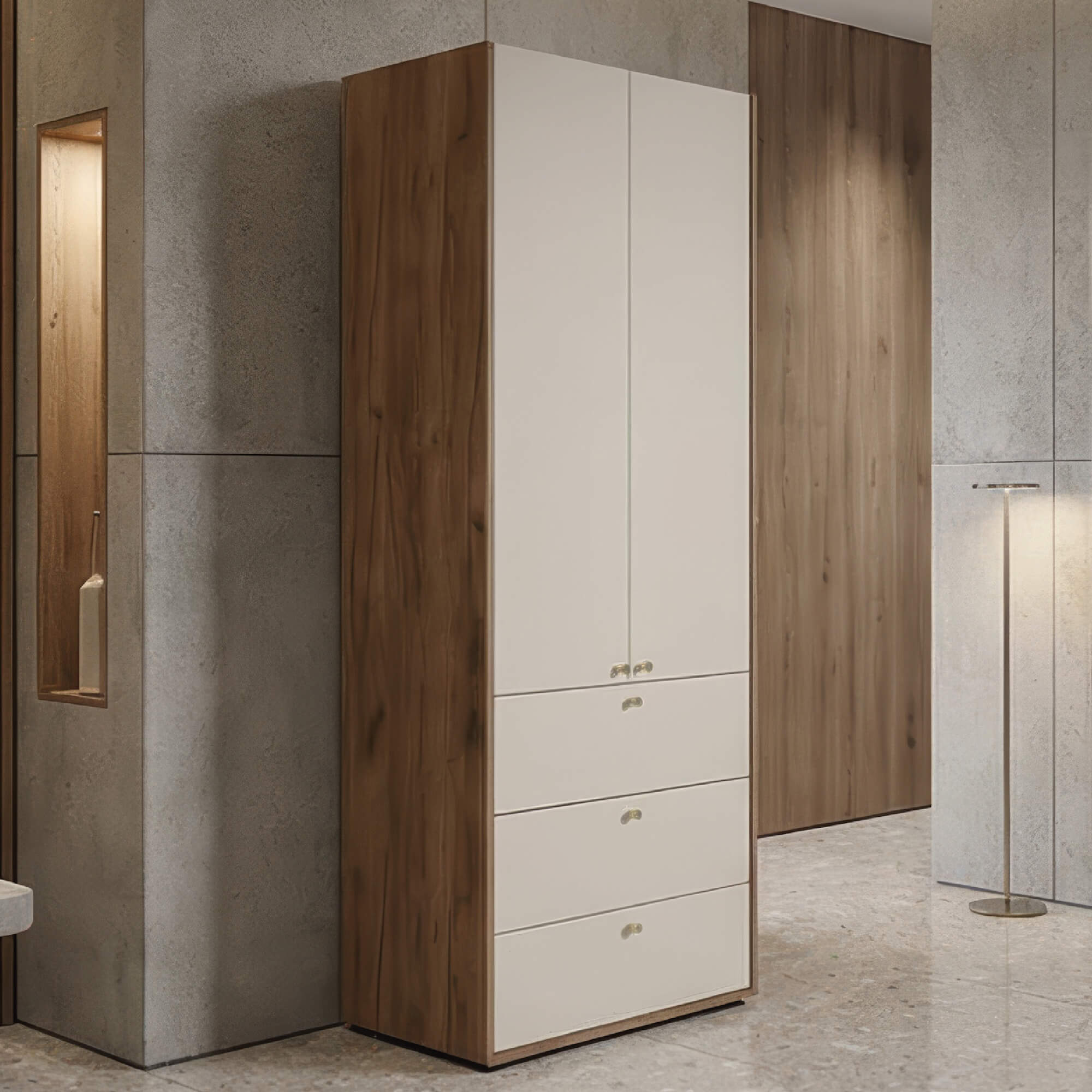 Шкаф 2-х створчатый c ящиками МС "ОРМА"