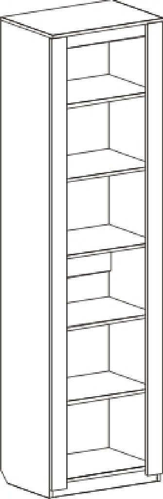 Шкаф 1-дверный "Элана"  Бодега Белая