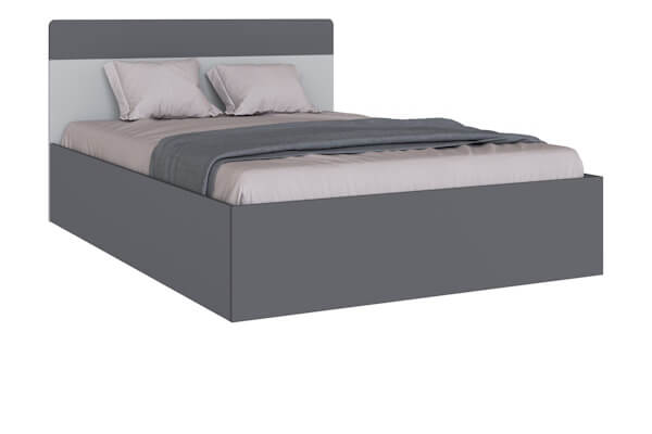 Спальня Вегас Корпус кровати 1,4 графит серый/камень серый