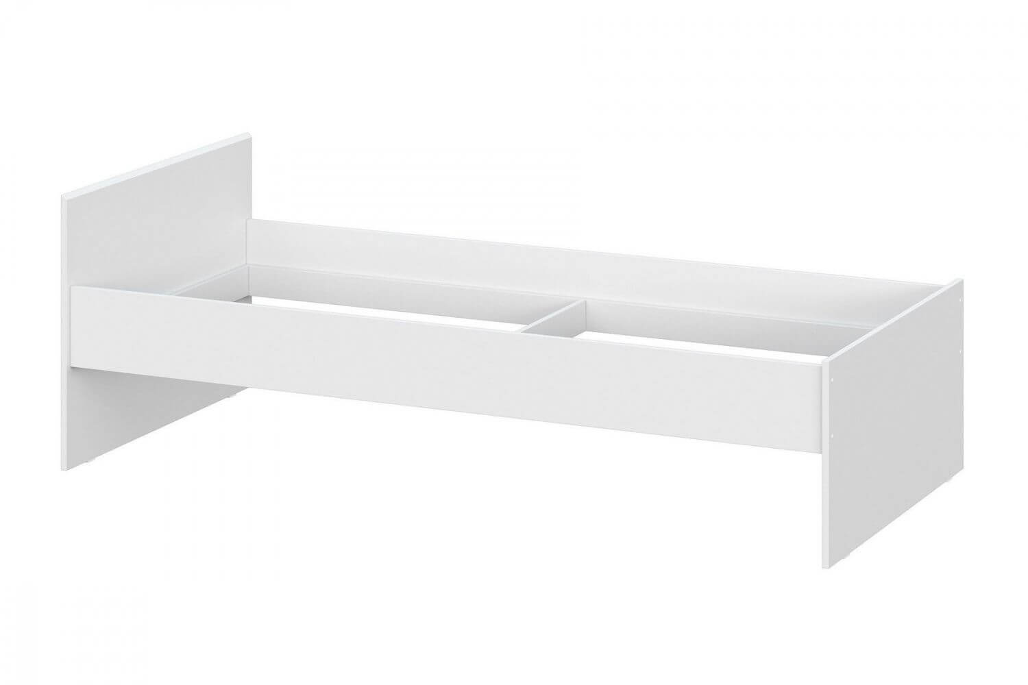 МС "Токио" Кровать одинарная (0,9х2,0) Белый текстурный / Белый текстурный