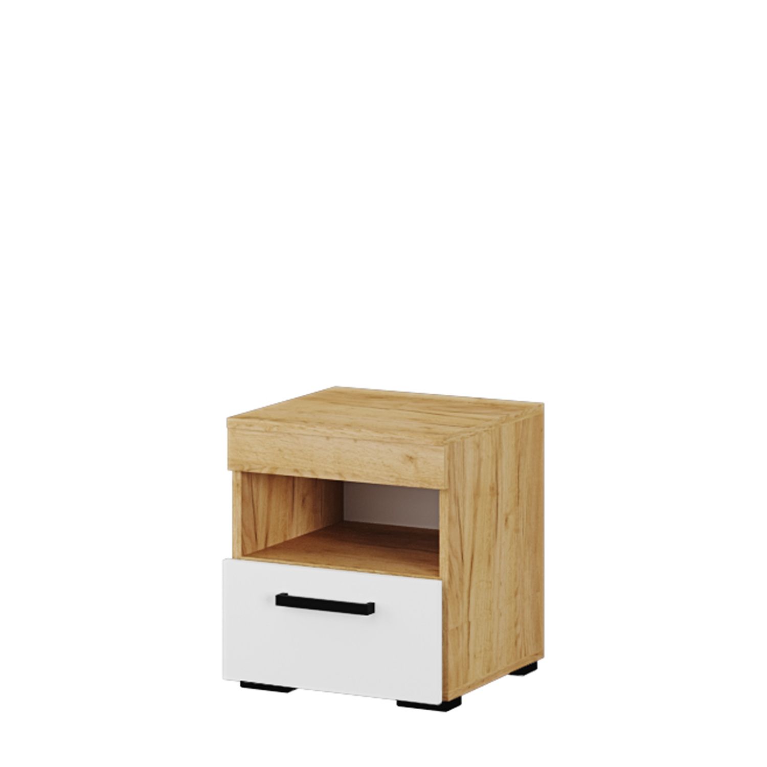 Спальня Адель тумба прикроватная дуб крафт золотой/белый