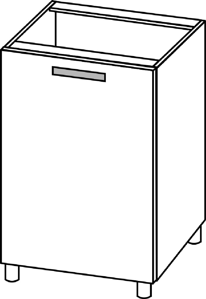 Стол рабочий "Бостон" С600 (1 ств)