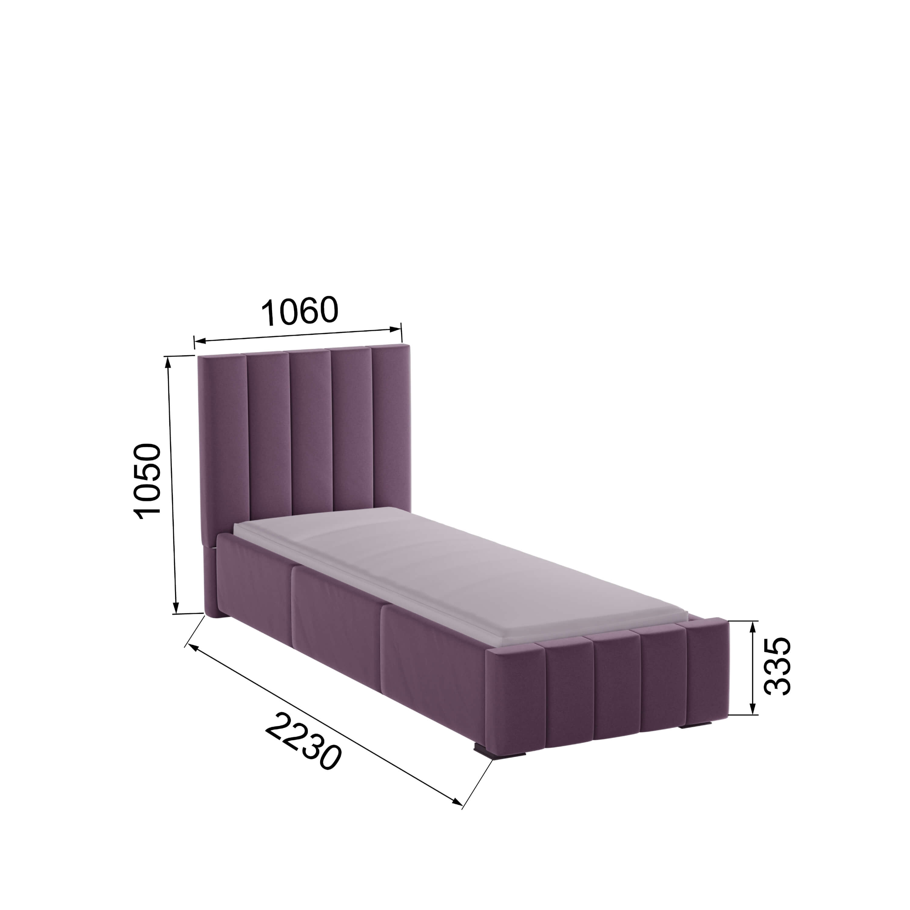 Корпус Нега интерьерной кровати (0,9м) винный