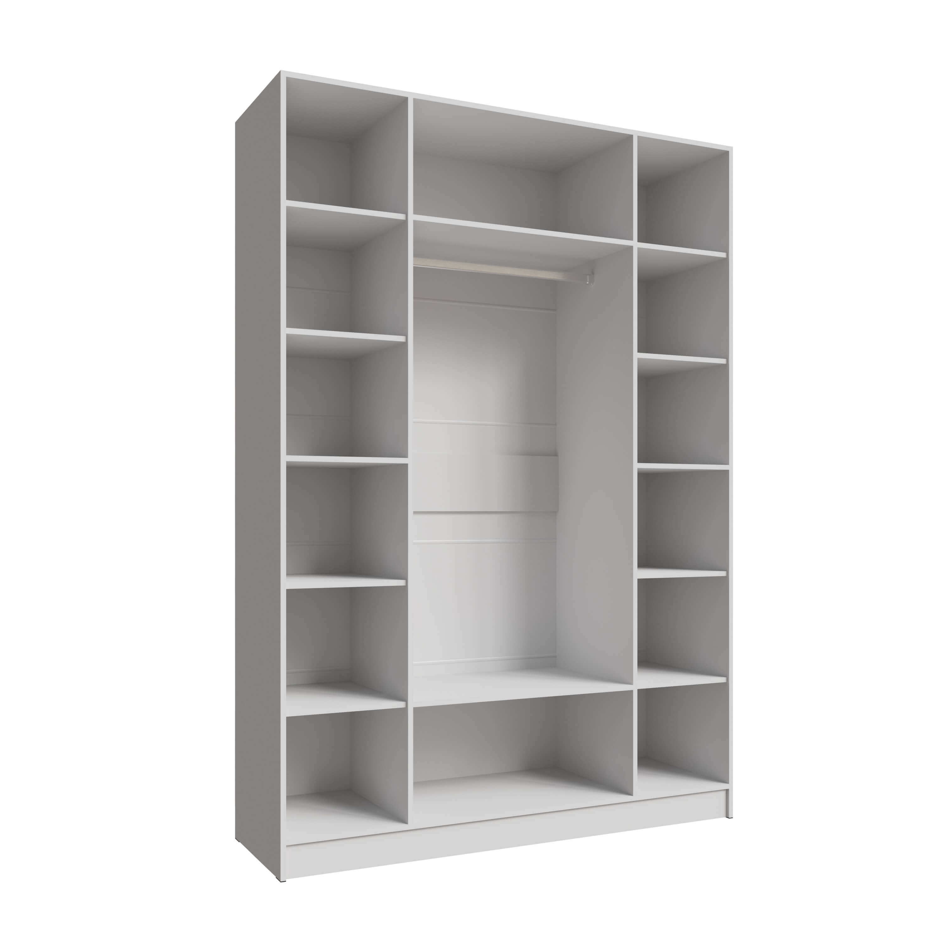 Шкаф Мадрид (1,6) с зеркалом белый