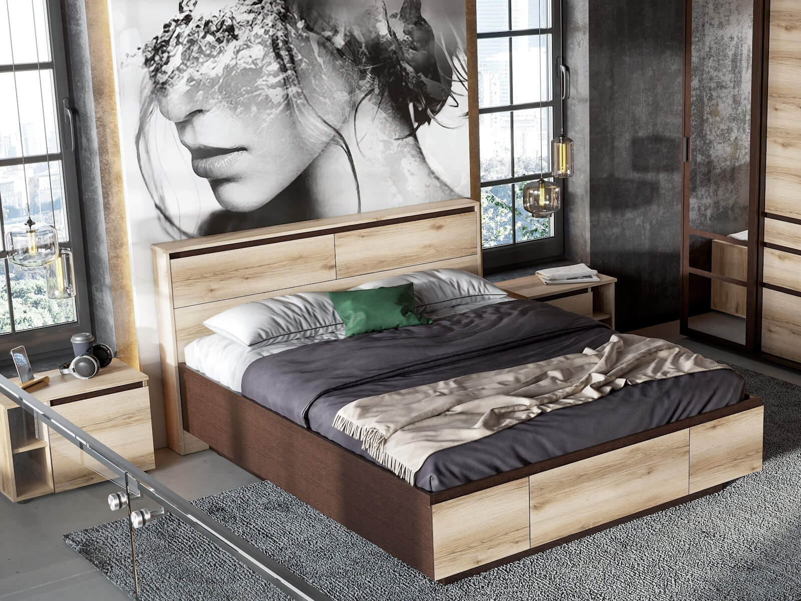 Кровать 1,6м "Берген" СТМ