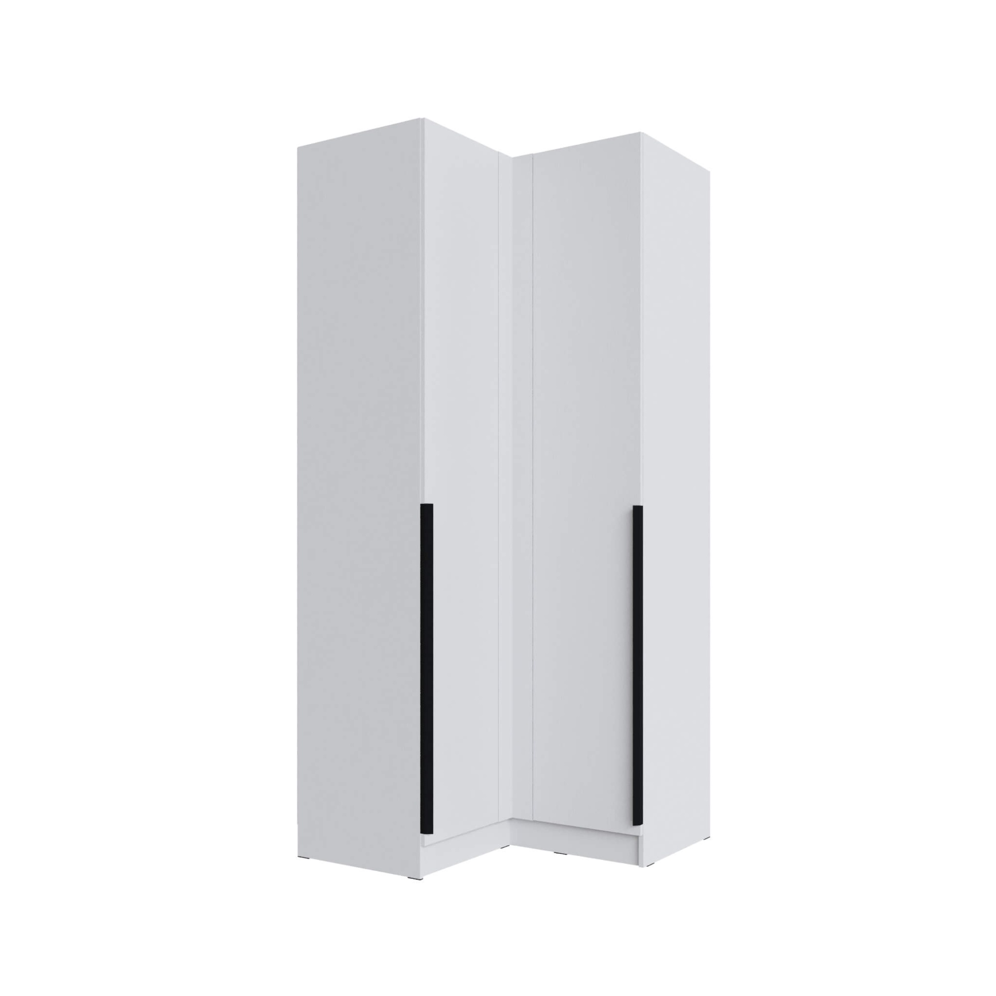 Шкаф угловой Мадрид угол прямой белый